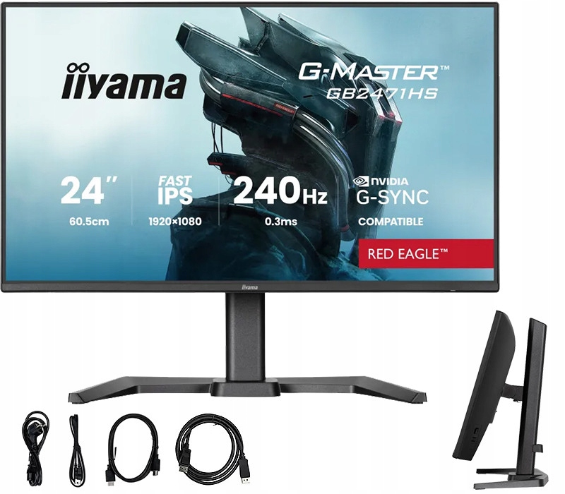 iiyama G-Master GB2471HS-B1 Red Eagle 24 Ips Led 240Hz 0,3ms /2xHDMI, Dp