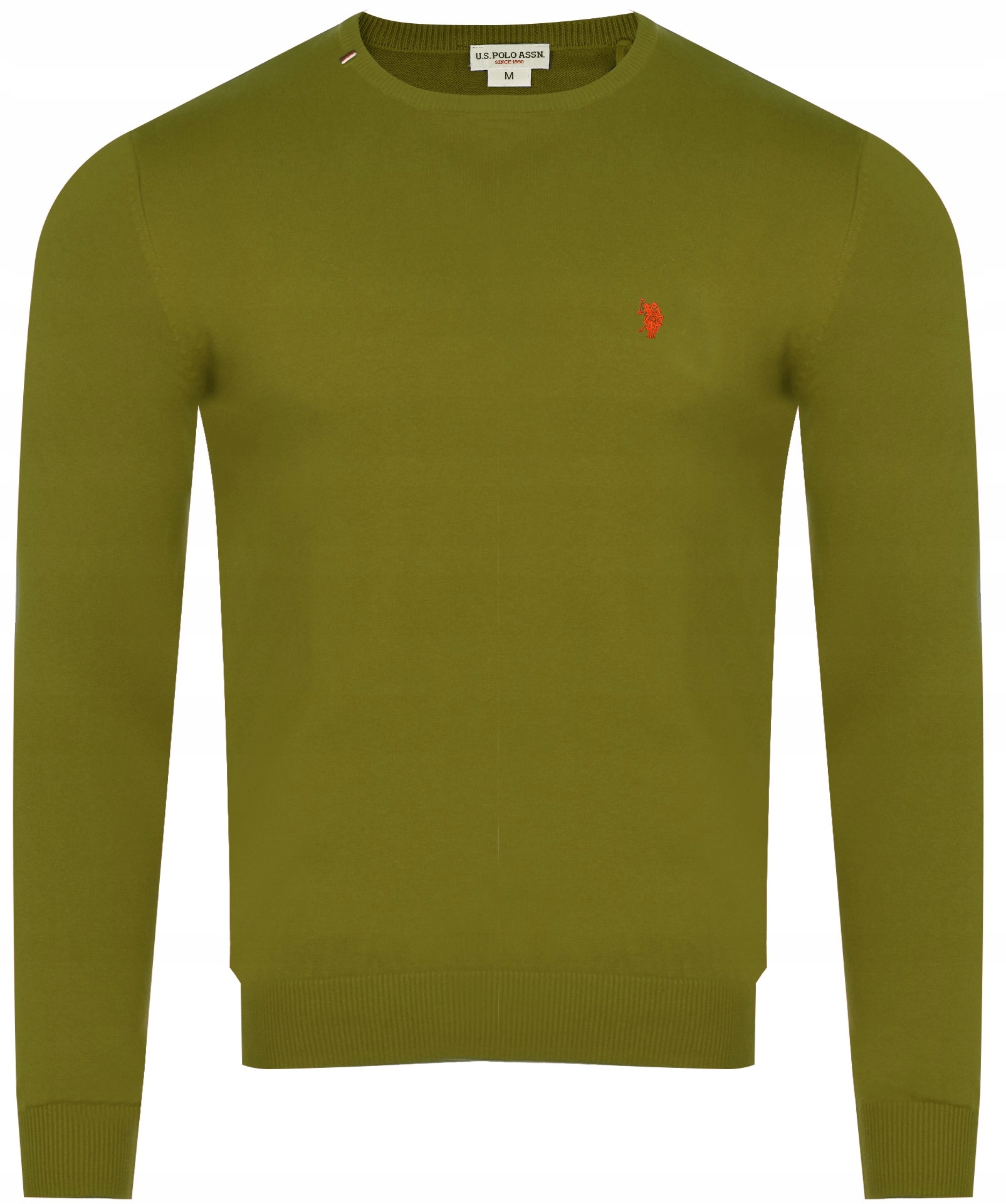 U.s. Polo Assn. Pánský Olivový Boční Svetr 53241 EH33, Bavlněný Svetr