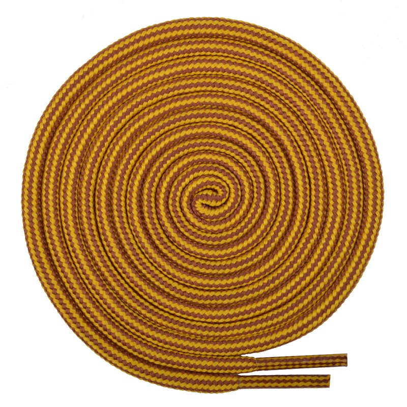 GLANY 5-6 dziurek SZNUROWADŁA ŻÓŁTO-BRĄZOWE 100 cm