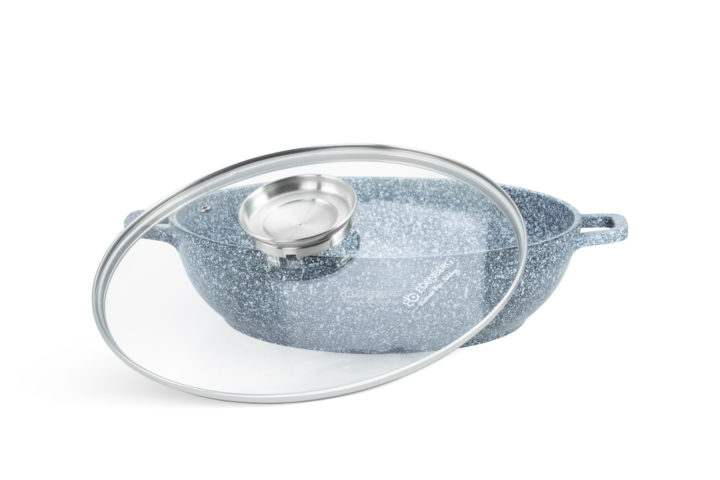 

Garnek Niski 5.5l 32cm kamienna patelnia wok Tak