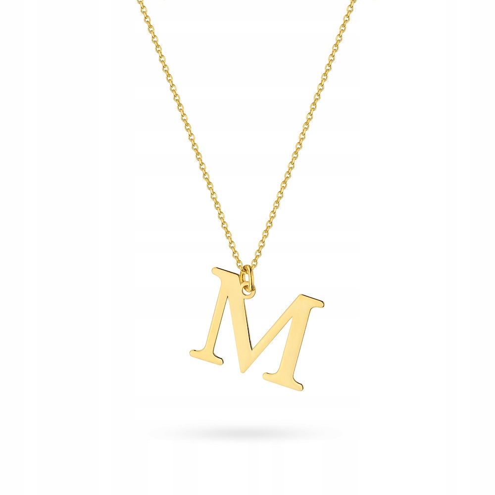 Wyjątkowy Złoty Naszyjnik pr. 333 8k z Literką M