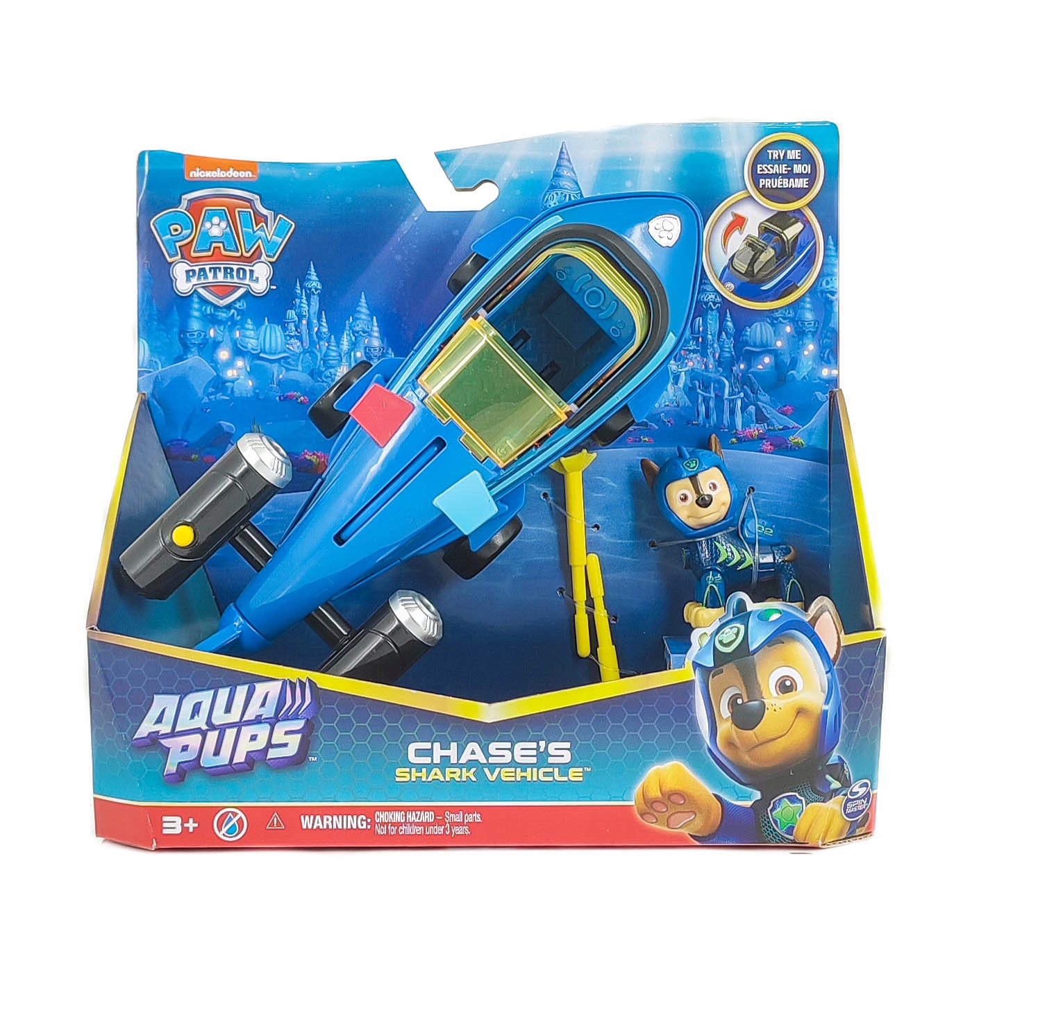 PSI PATROL AQUA PUPS ŁÓDŹ REKIN + FIGURKA CHASE Model Chase Shark Vehicle