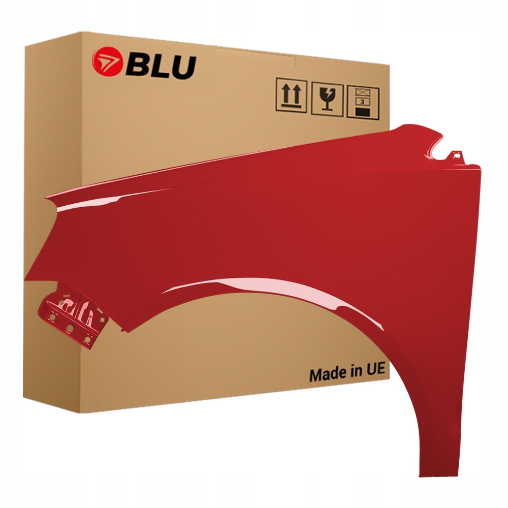 Blu Blatník Vw Polo 9N3 IV 4 LA3X levý červený 05-09 přední výtah