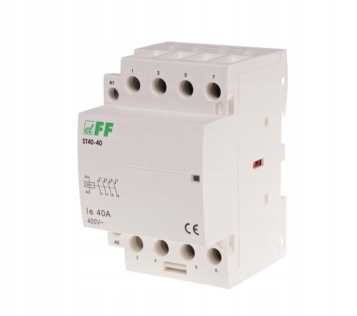 Modulární stykač, montáž na kolejnici, kontakty 4no, 40a ST40-40