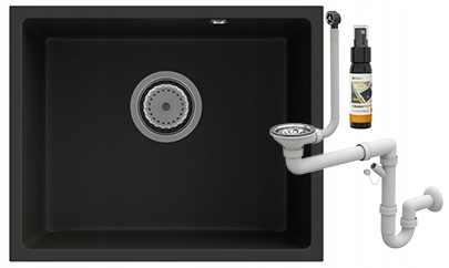 Jednokomorový granitový drez Manado 50 syfon chromový