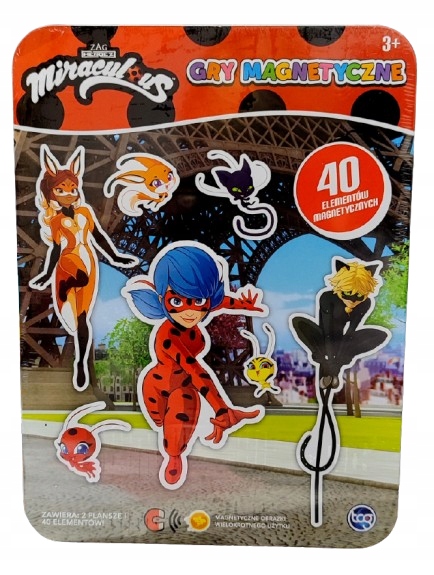 Gra Planszowa Joinco Gra Magnetyczna Miraculous 40 El.