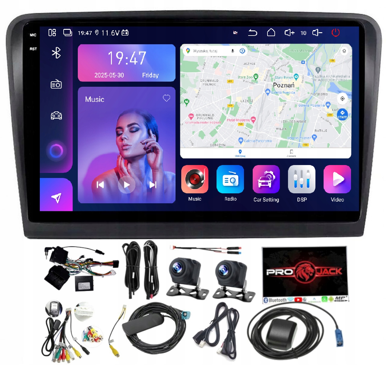 Rádio Gps Android Škoda Superb 2008-2015 256GB Sim