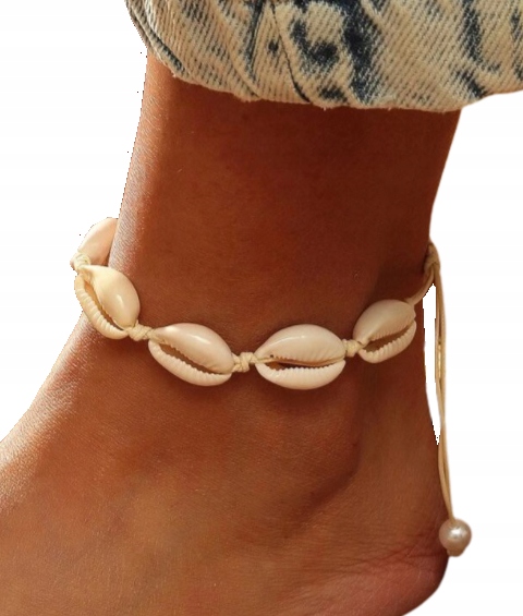 

Bransoletka Na Kostkę Nogę Muszla Muszelka Wakacje