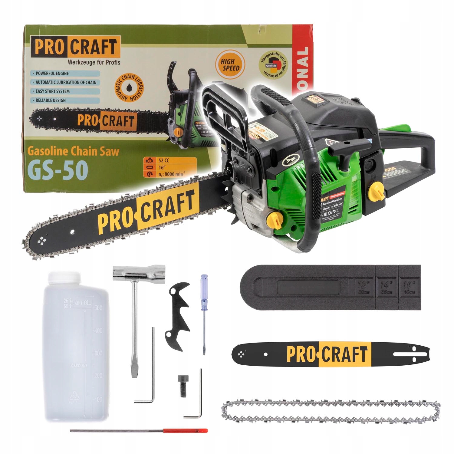 Benzínová reťazová píla Procraft GS-50