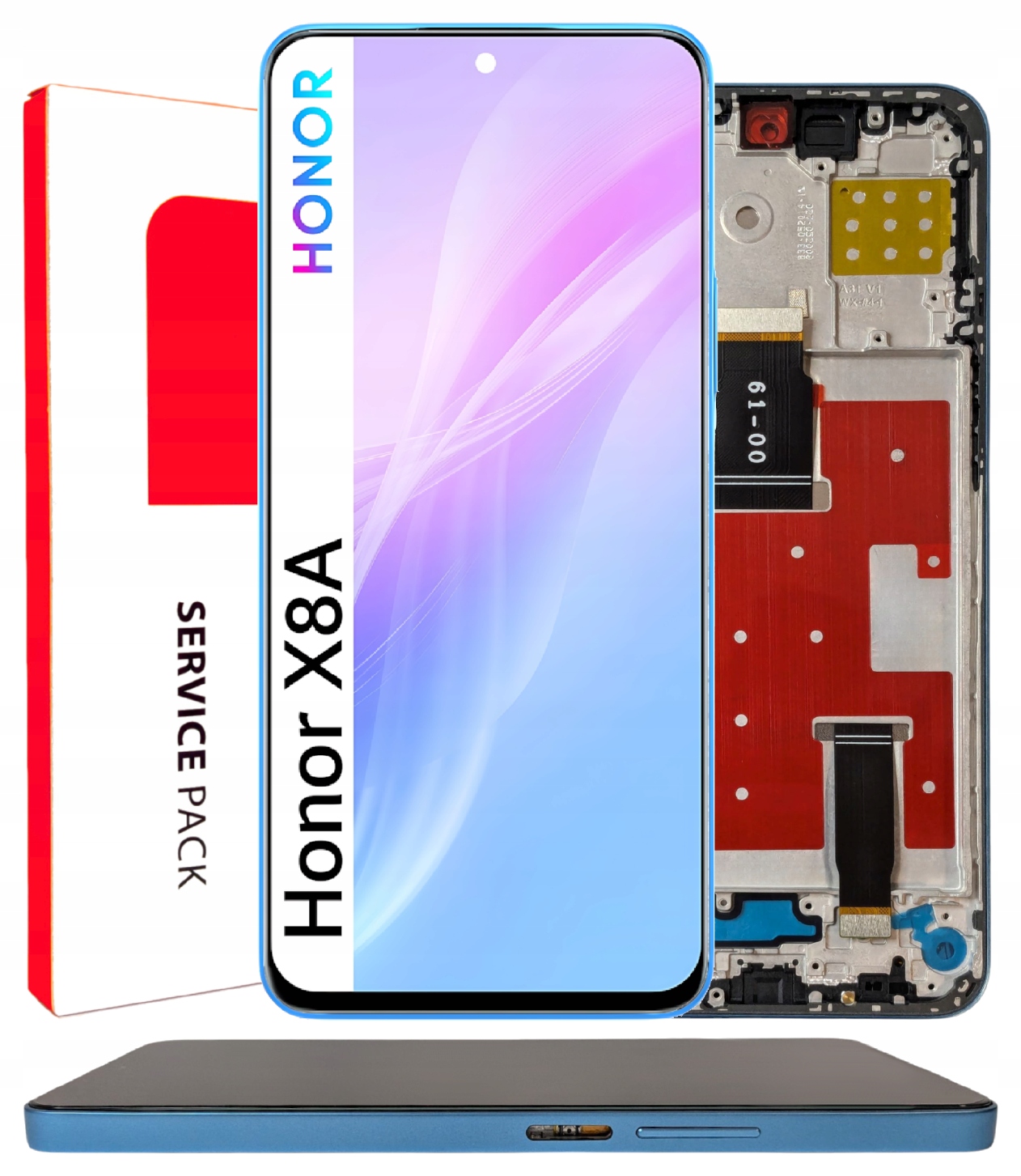 Displej pro Honor X8a LCD displej Rámeček Modrý Originál Zila CRT-LX1