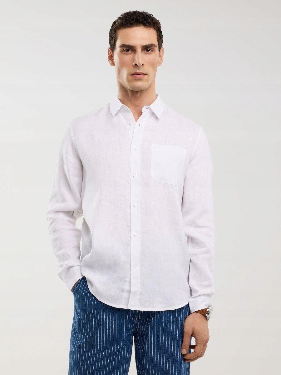 Big Star pánská košile casual dlouhý rukáv regular len velikost M