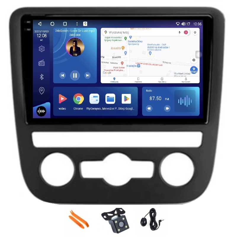 Radio Android Navigace Vw Scirocco 3 08-14 8/256GB 2K Lte 4G CarPlay Gps