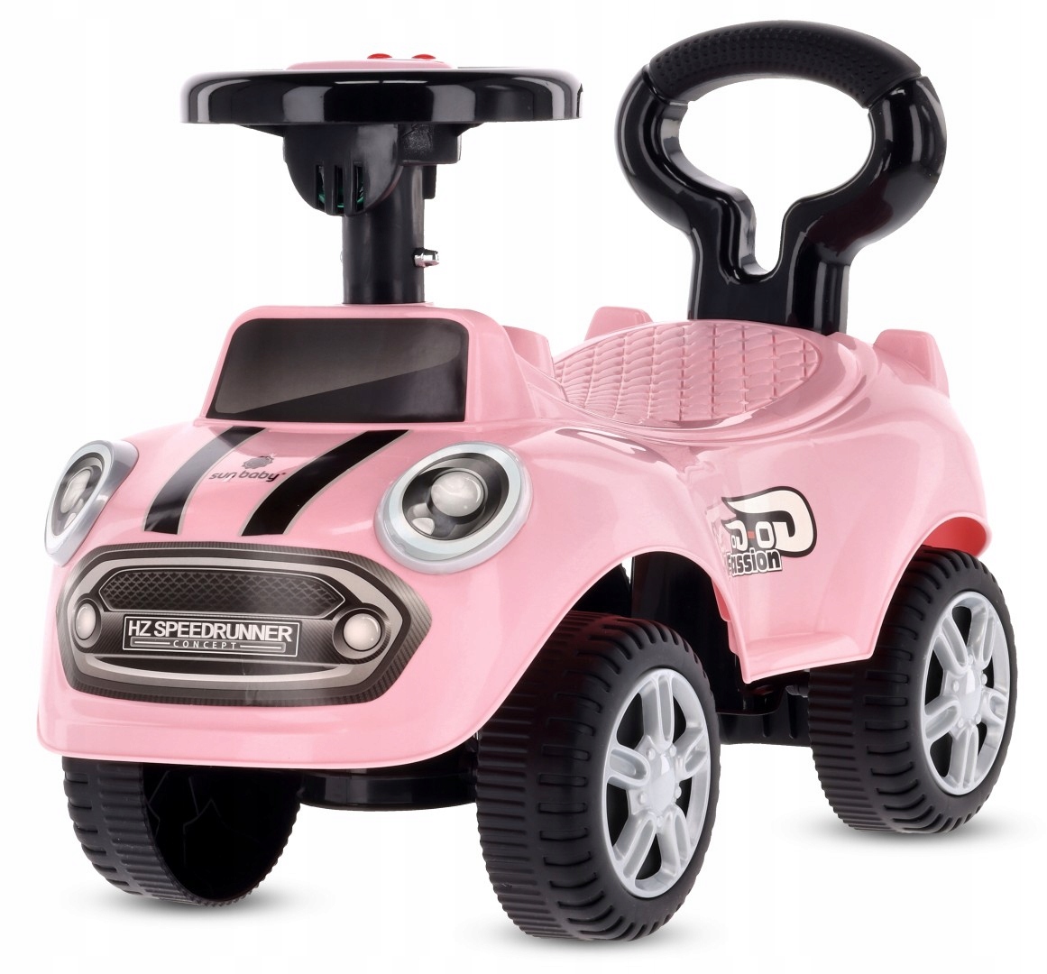 Jeździk samochód Sun Baby auto pchacz dla dzieci Go Go Fassion różowy