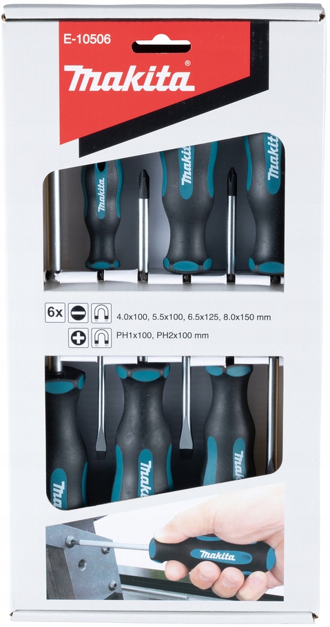 

Makita E-10506 Zestaw Wkrętaków 6SZT. (4xSL +2xPH)