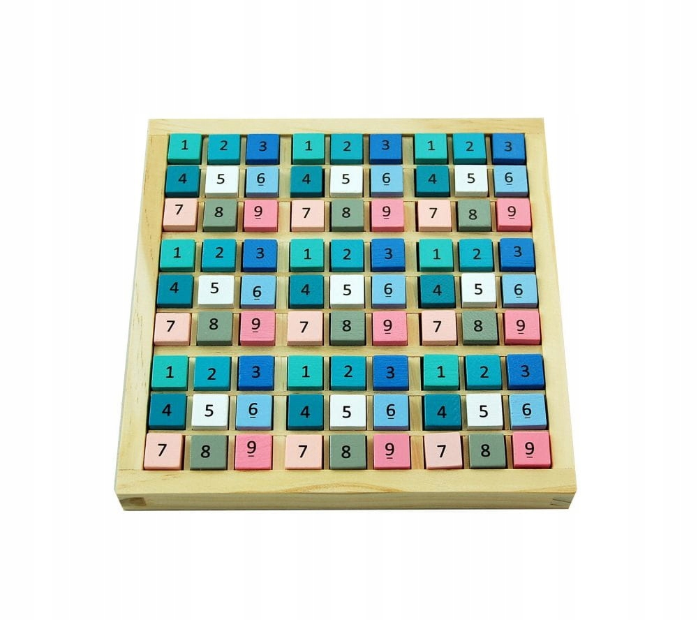 

Drewniana Gra Sudoku edukacyjna logiczna rodzinna