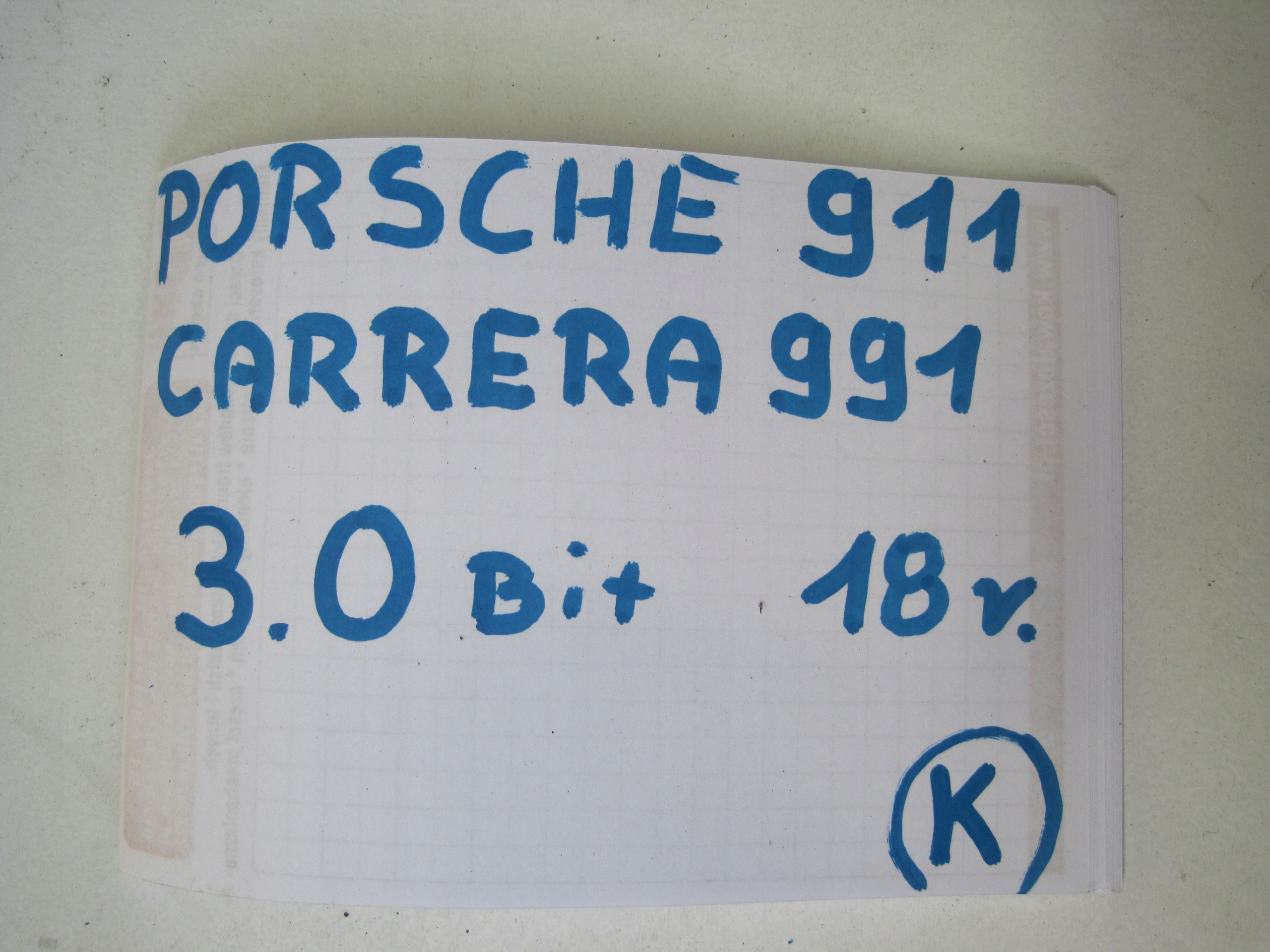 cijev vode PORSCHE CARRERA 991 911 3,0BIT 9A210651271