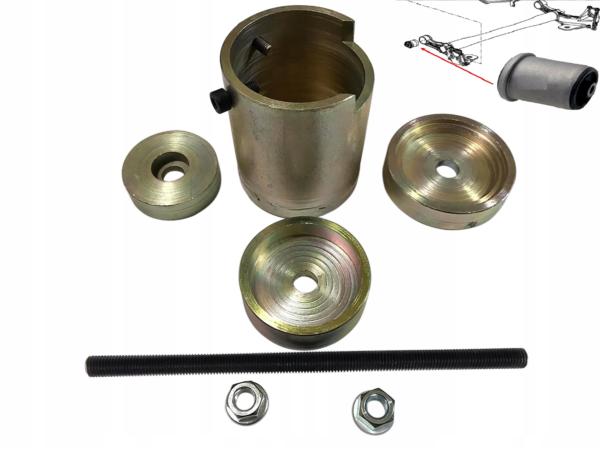 Přípravek Stahovák Pro Montáž Pouzdra Nosníku Zadní Nápravy Opel Zafira C Astra J