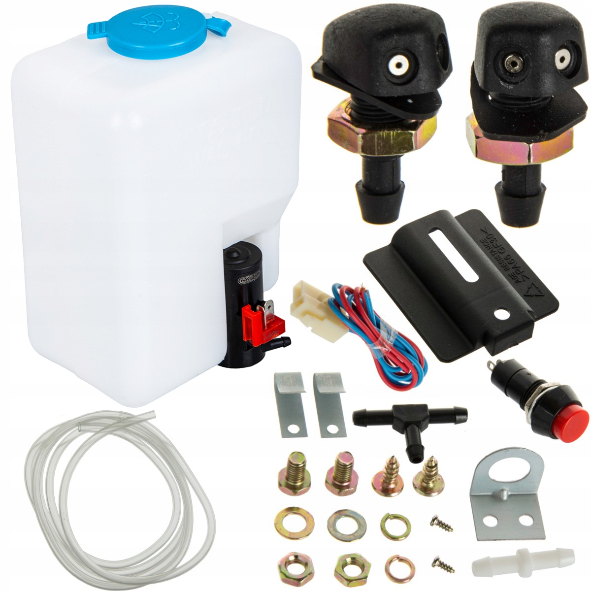 UNIWERSALNY ZESTAW SPRYSKIWACZA SZYB 12V