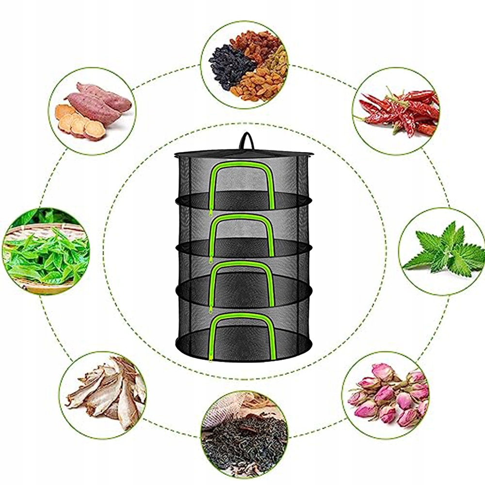 SUSZARKA SIATKA DO SUSZENIA GRZYBÓW ZIÓŁ RYB OWOCE 60 CM 4-WARSTWOWA Producent Bedee