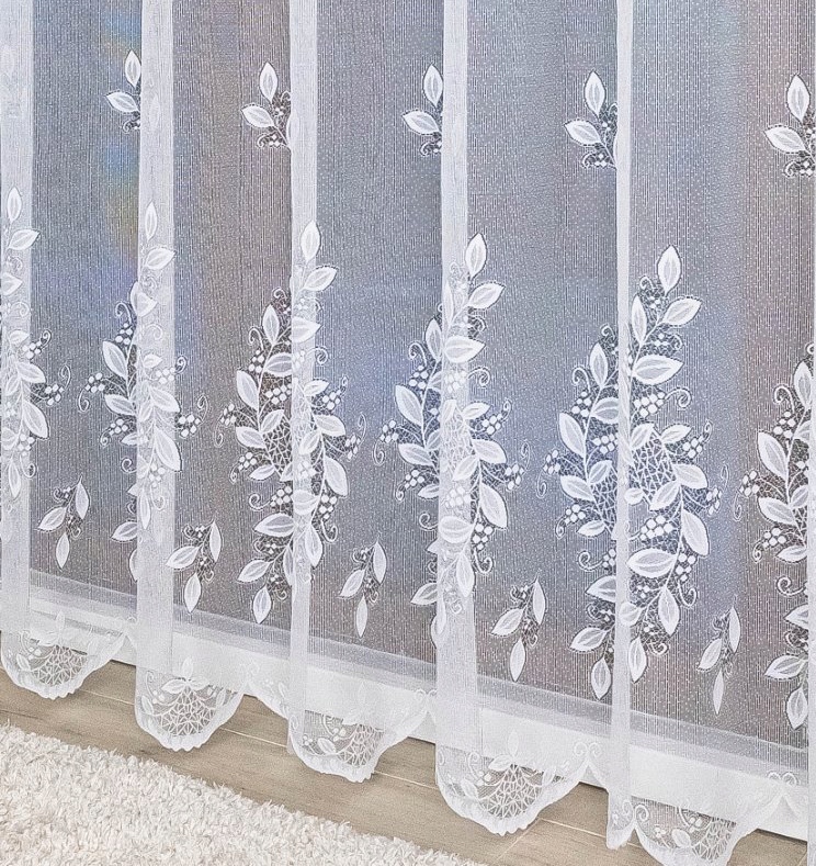 Mg Záclona 651/357 Bílá 410x250 cm Hotová S Páskou K