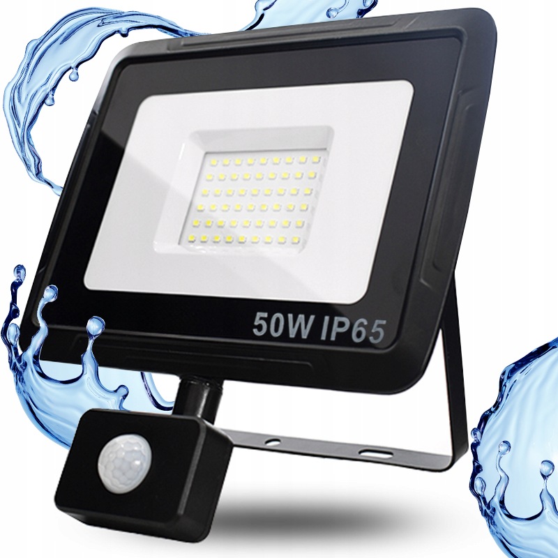Výkonný Halogenový Zářič Led Lampa Senzor Pohybu Soumraku IP65 50W