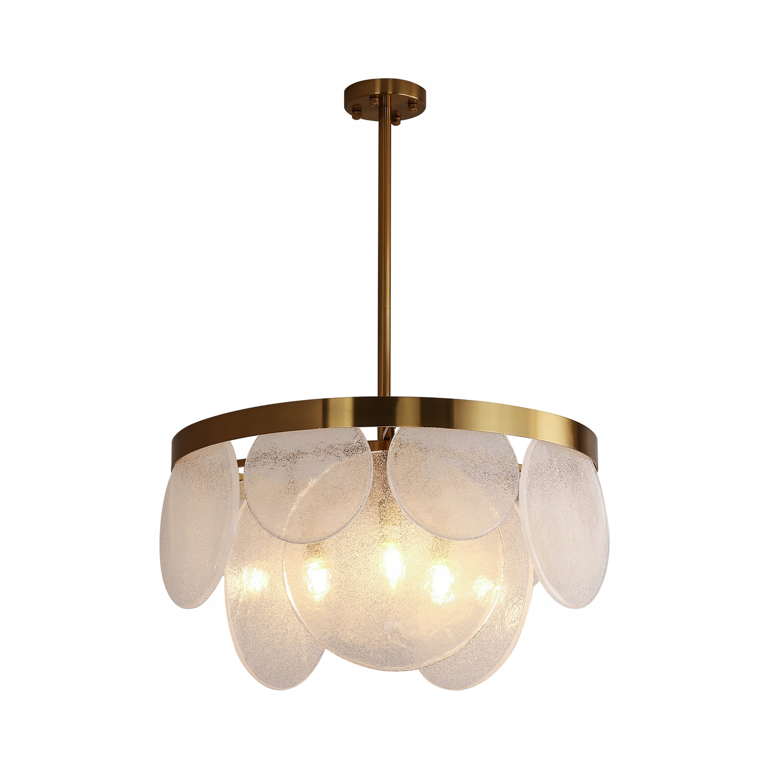 Dekorativní skleněná lampa, kolečka, zamrzlé sklo Aurora do obývacího pokoje