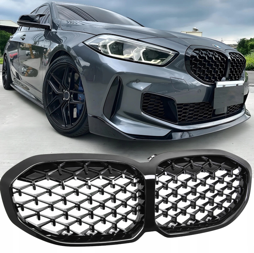 Gril Predná Mriežka Nárazníka Atrapa Pre Bmw F40 F41 2019+ Čierny M Look Diamond