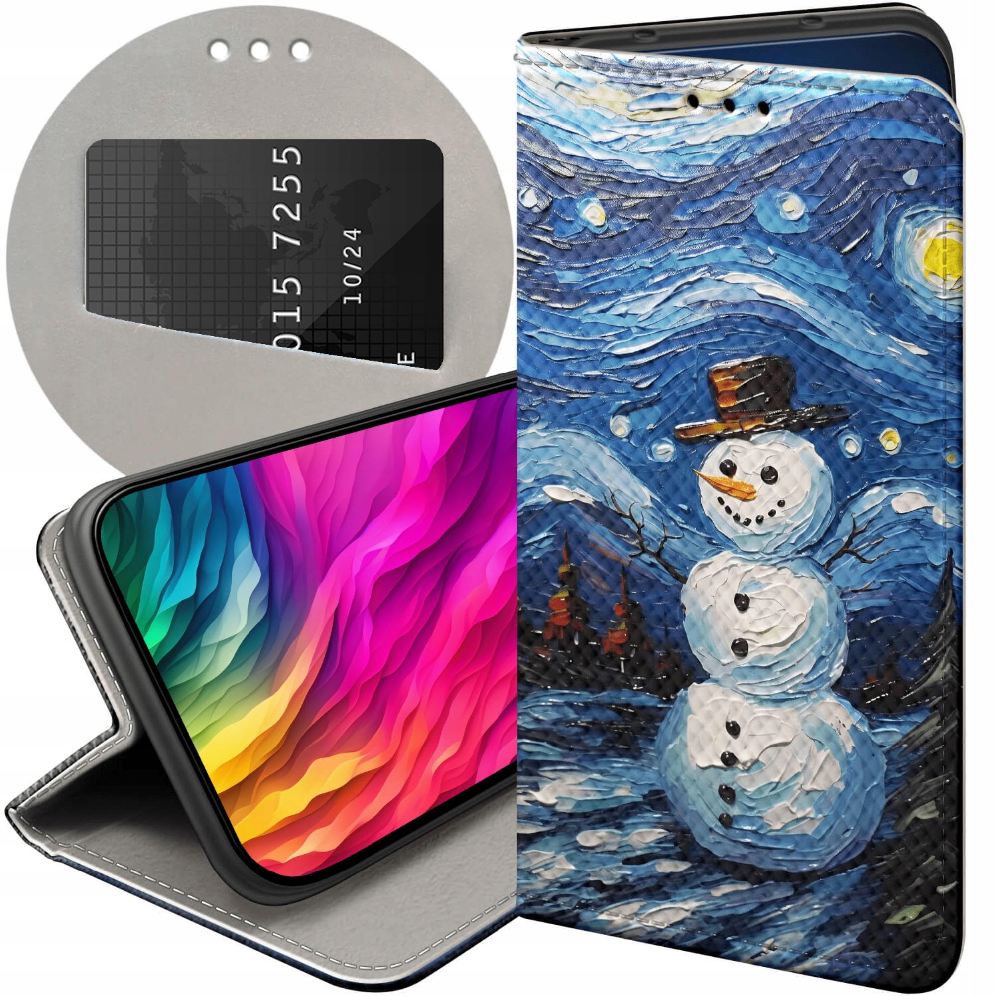 Etui Z Klapką Do Xiaomi Redmi Note 12 Pro Plus Bałwan Zima Śnieg Case