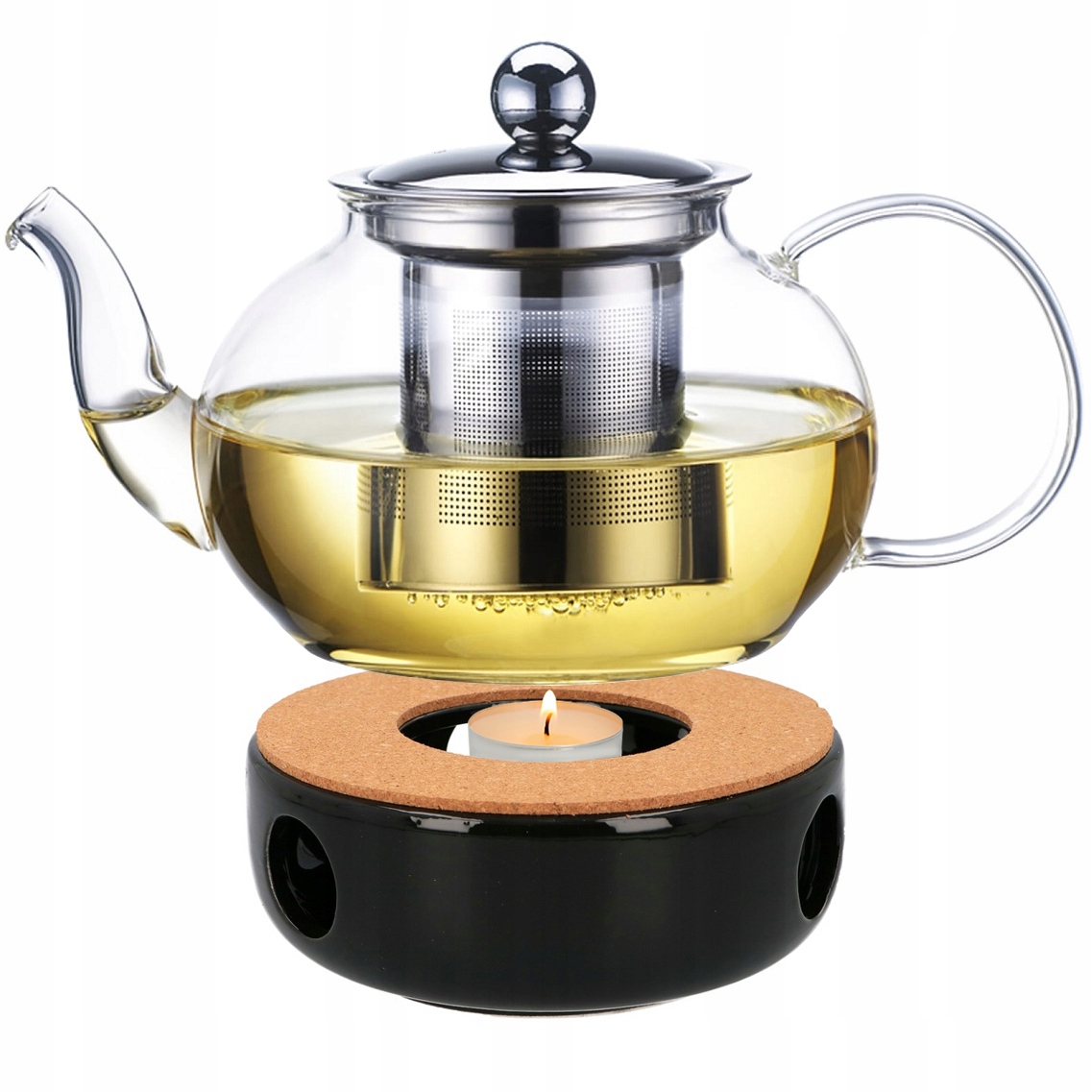 

Szklany Zaparzacz Do Herbaty 1200ml Podgrzewacz