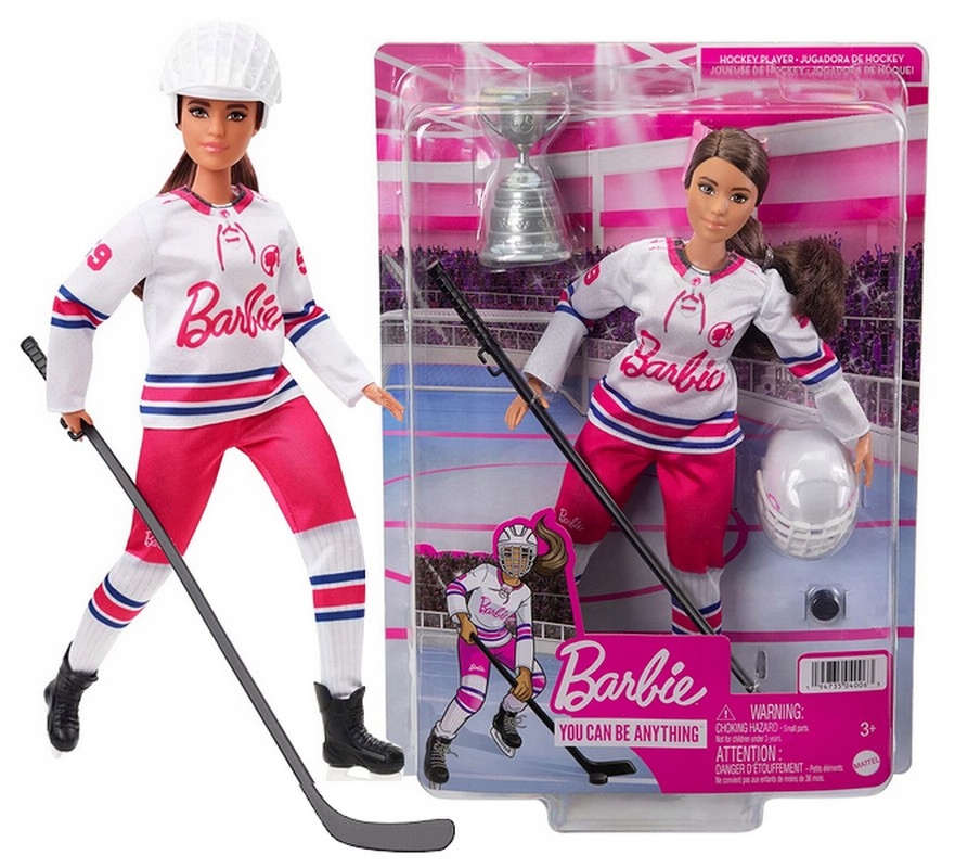 LALKA BARBIE SPORTY ZIMOWE HOKEISTKA