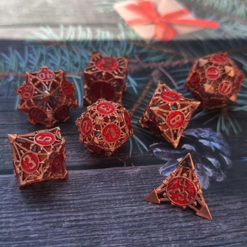 KRASNOLUDZKI ŻAR ZESTAW 7 METALOWYCH KOŚCI RPG Producent RGFK