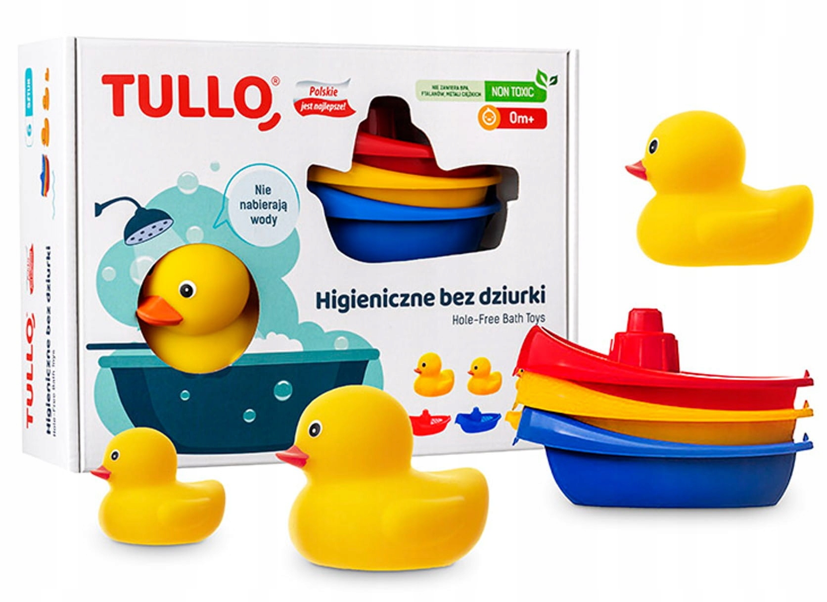 ZABAWKI DO KĄPIELI ZESTAW 6szt BEZ DZIUREK TULLO