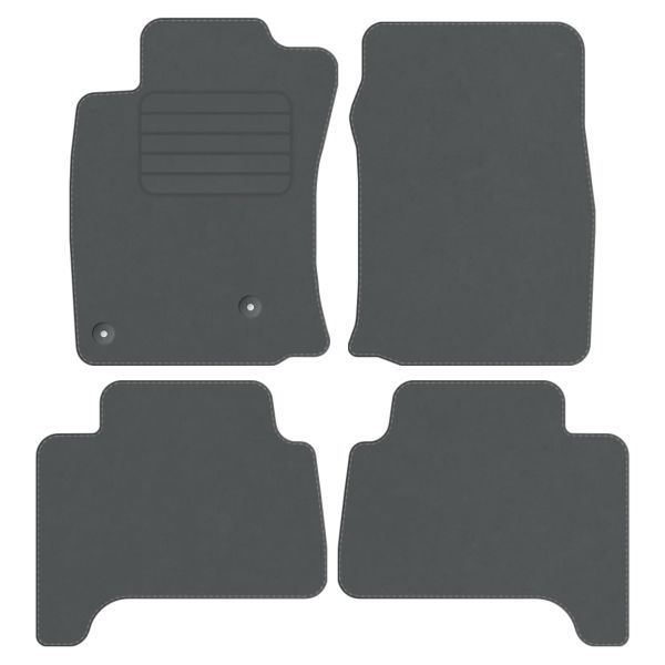 Toyota Land Cr J120 02-09 velurové koberce Com Šedé