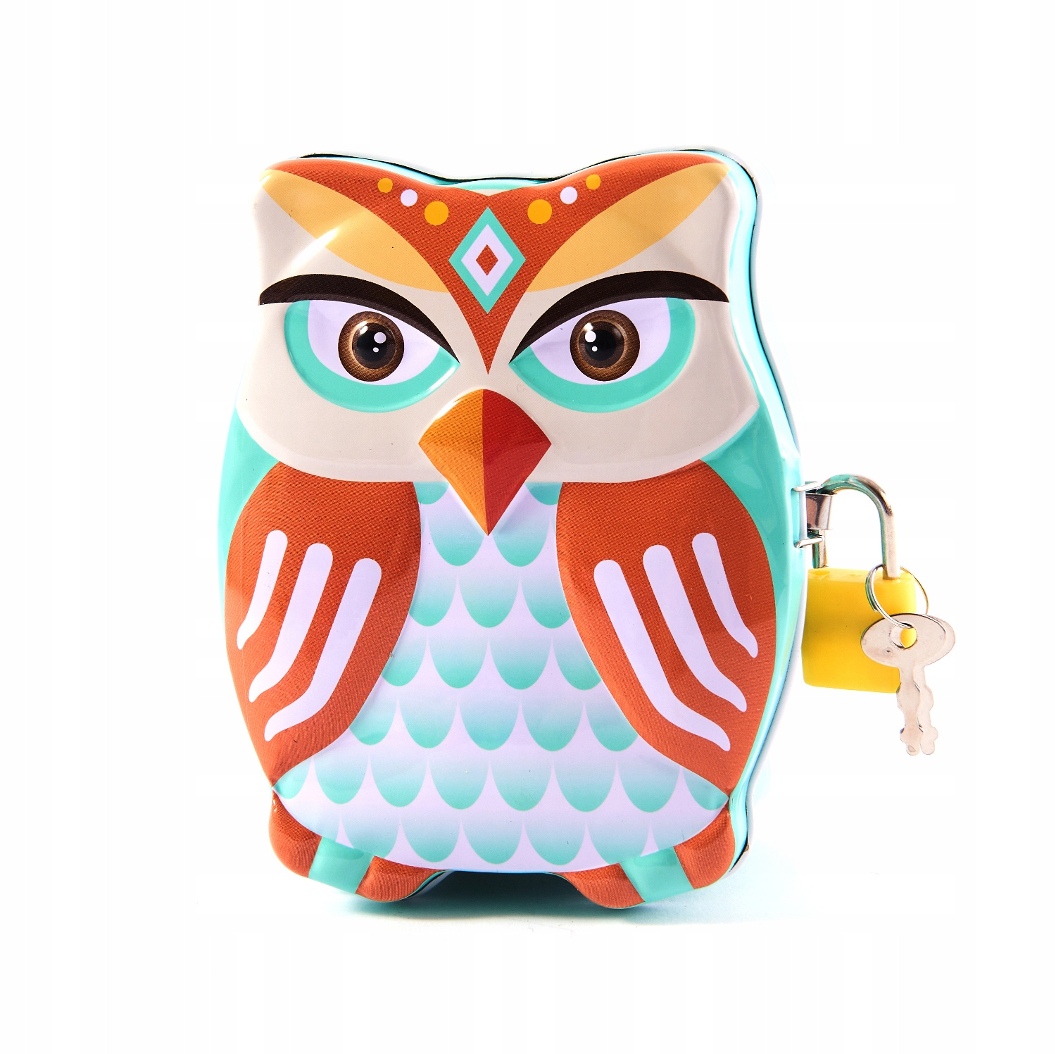 

Skarbonka Metalowa Z Kłódką Sowa Sówka