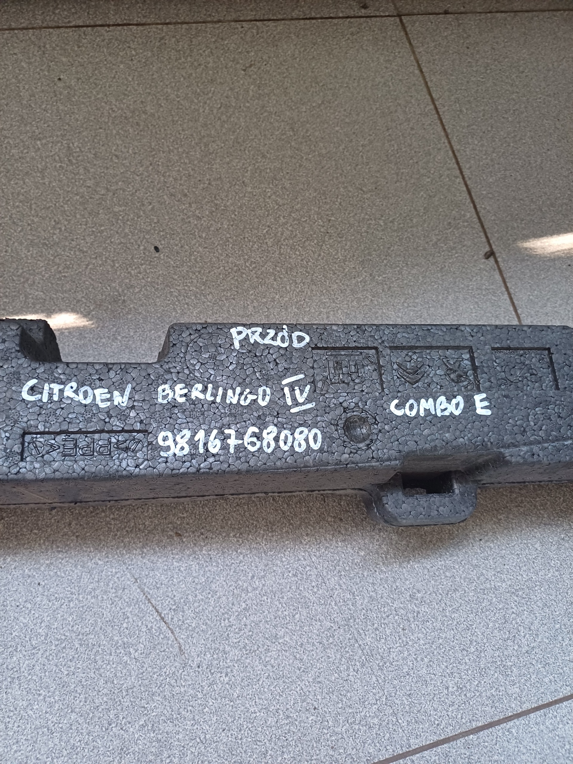 ABSORBER nárazníku předek CITROEN BERLINGO IV COMBO E 9816768080