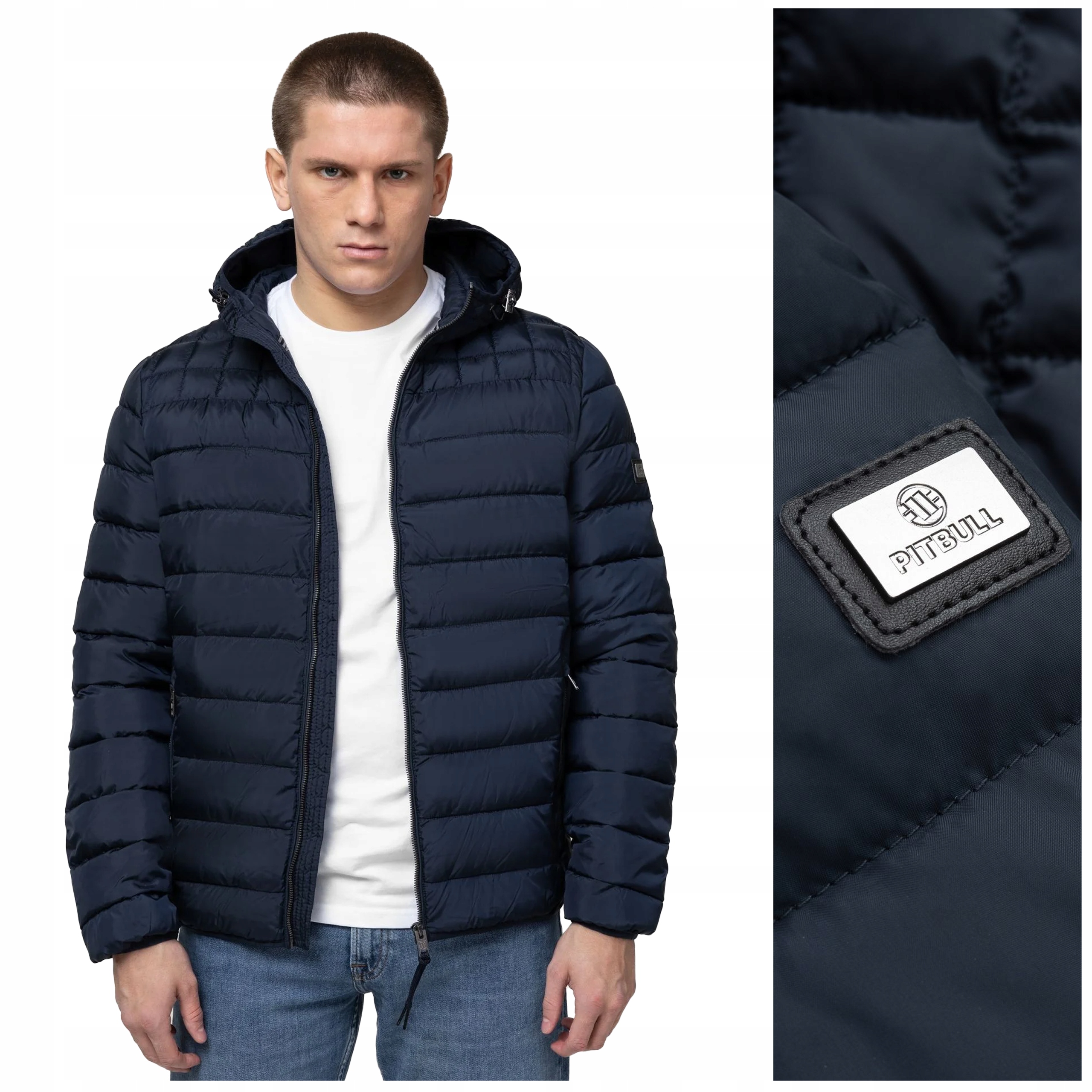 Zimní bunda Pit Bull s kapucí Foothill vel. S tmavě modrá