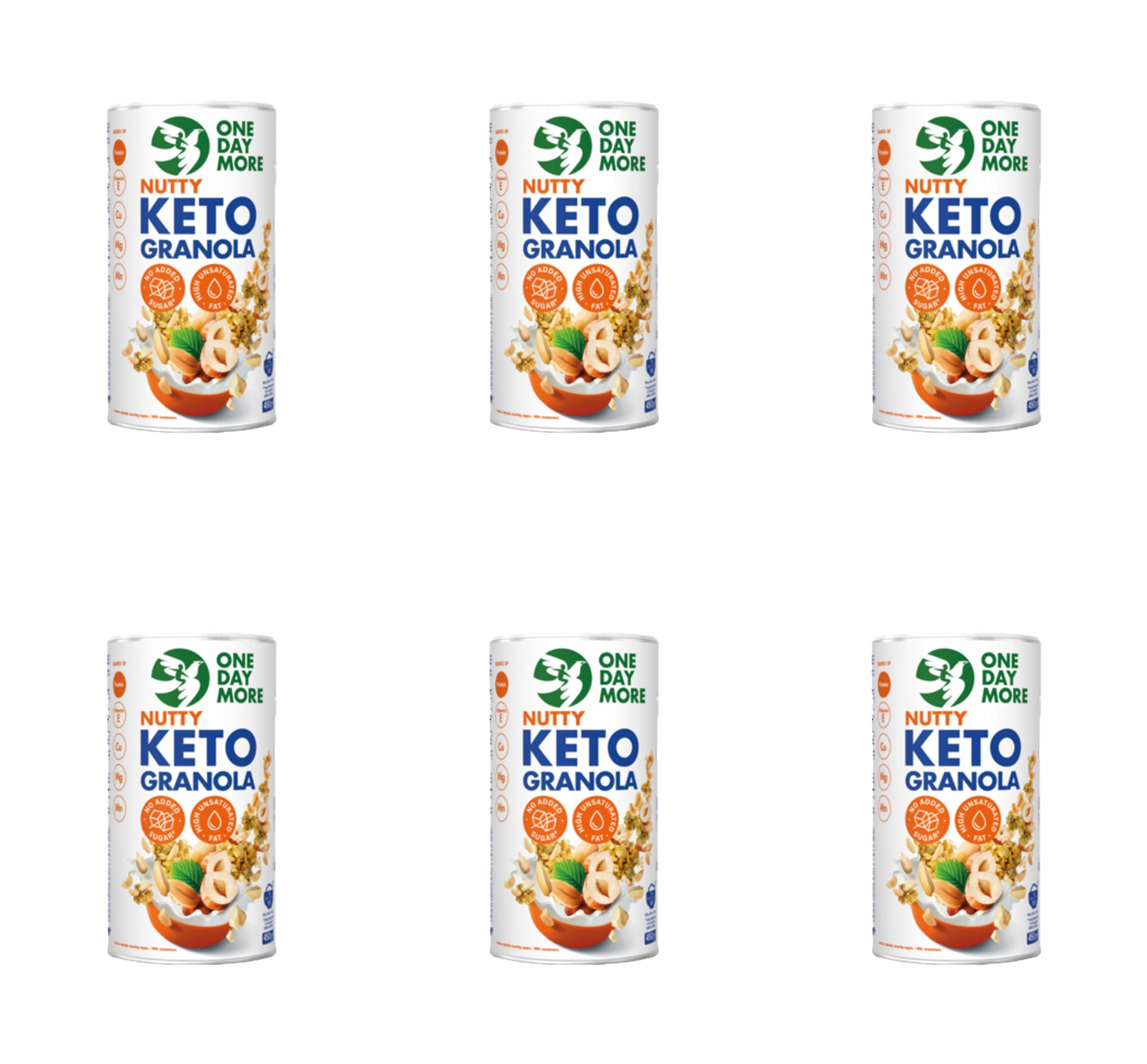 OneDayMore Ořechová Keto Granola 450g X6