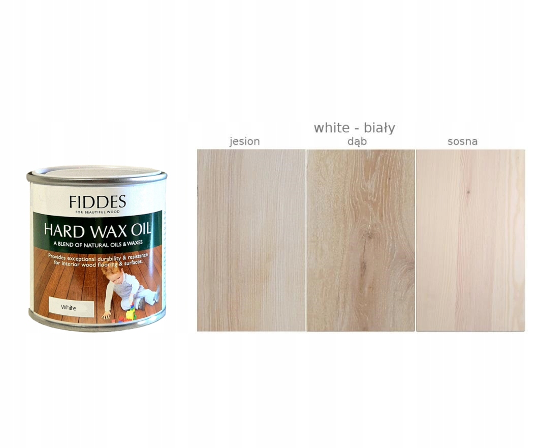 Fiddes Twardy olejowosk olej do mebli blatów drewna White Biały 250ml