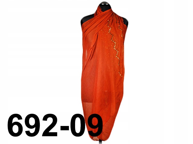 PAREO PLAŻOWE Z DŻETAMI - LEKKIE PRZEWIEWNE - 692-09