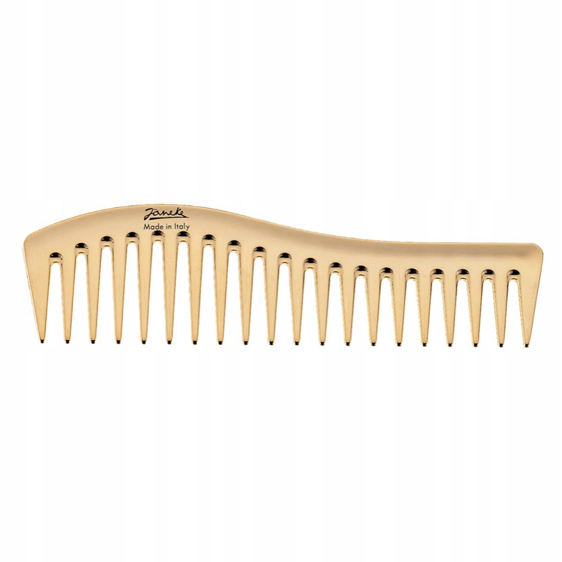 Janeke Wavy Comb Hřeben pro všechny typy vlasů Zlatý