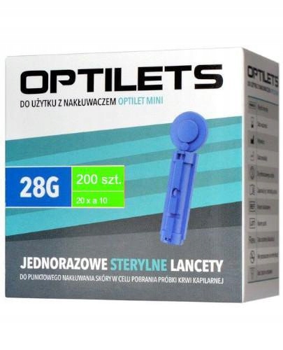 

Optilets jednorazowe sterylne lancety igły 200 szt