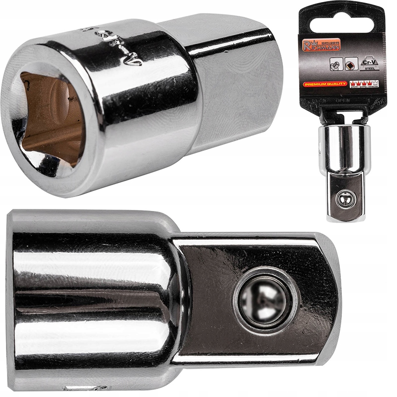 Adapter Do Nasadek Kluczy Nasadowych Przejściówka 1/4" Na 3/8" Kwadrat Cr-v