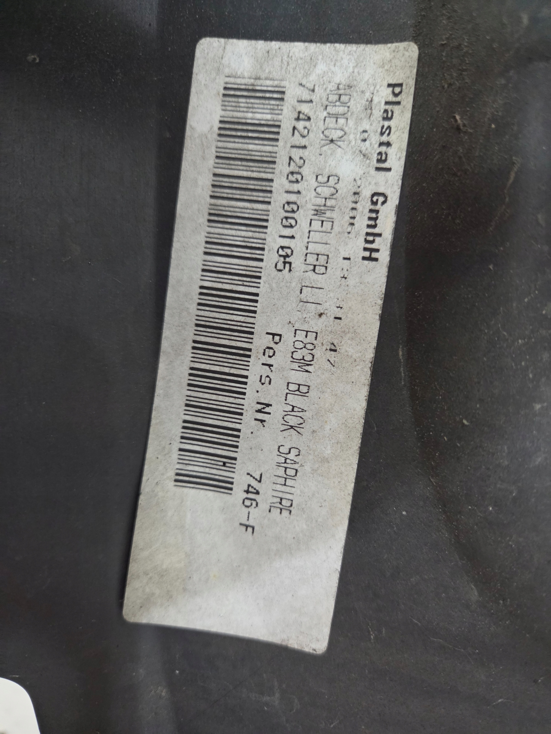 BMW X3 E83 M PAKIET moulding threshold left BLACK SAPPHIRE 475/9
