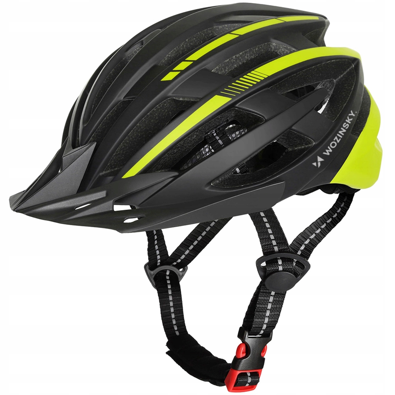 Wozinsky Cyklistická Přilba Mtb S Usb Lampou A Odnímatelným Kšiltem, 57-62 CM