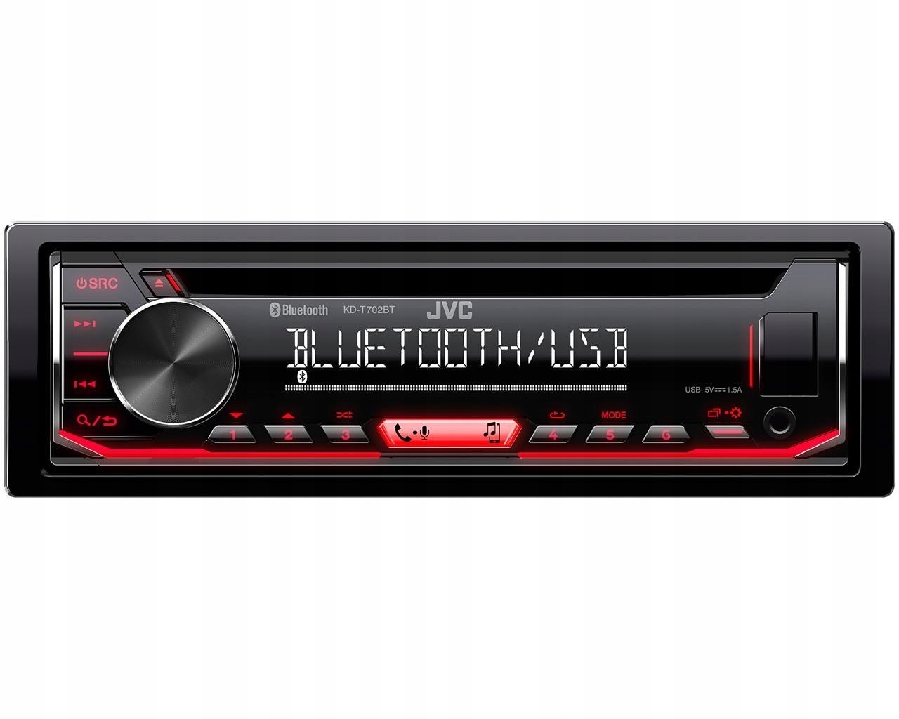 Radioodtwarzacz samochodowy Jvc KD-T702BT (Bluetooth, CD Usb Aux)