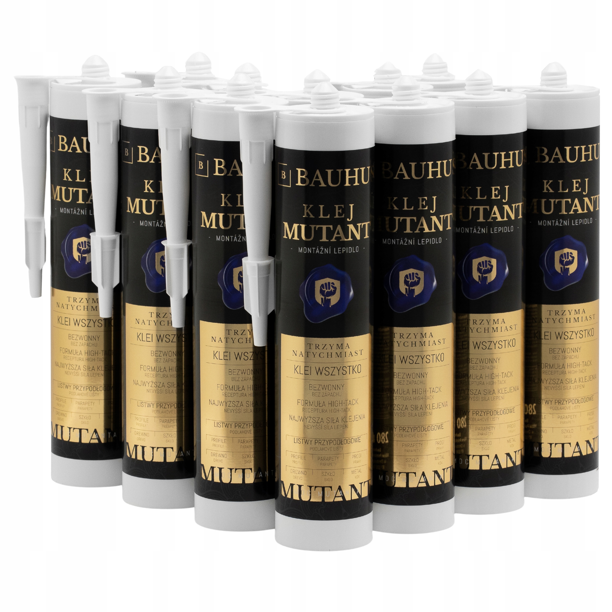 Klej Montażowy uniwersalny listwy panele płytki bezwonny Mutant 12szt