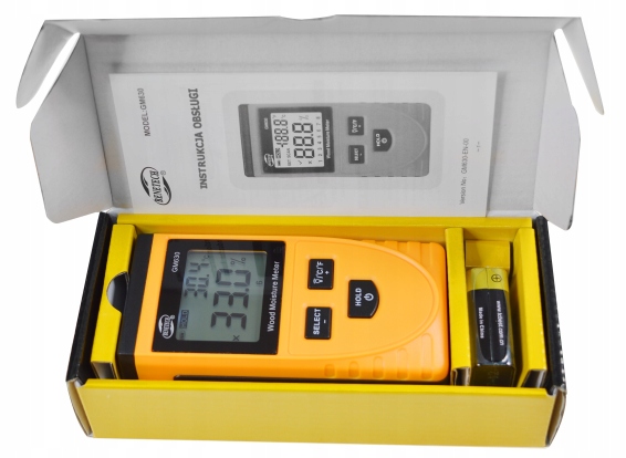 BEZINWAZYJNY WILGOTNOŚCIOMIERZ INDUKCYJNY MIERNIK WILGOTNOŚCI DO DREWNA LCD Rodzaj termohigrometr