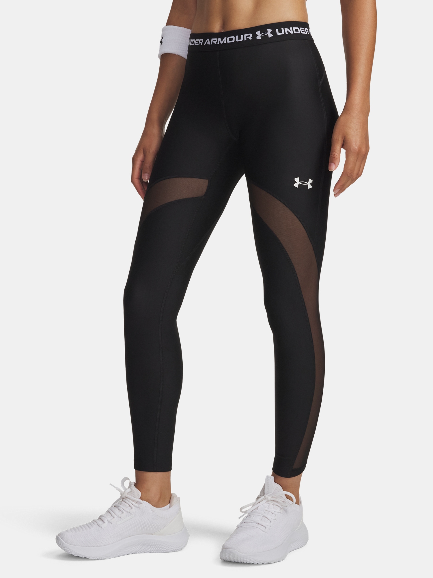 Dámské legíny Under Armour HeatGear Mesh Legging-BLK vel. Xs