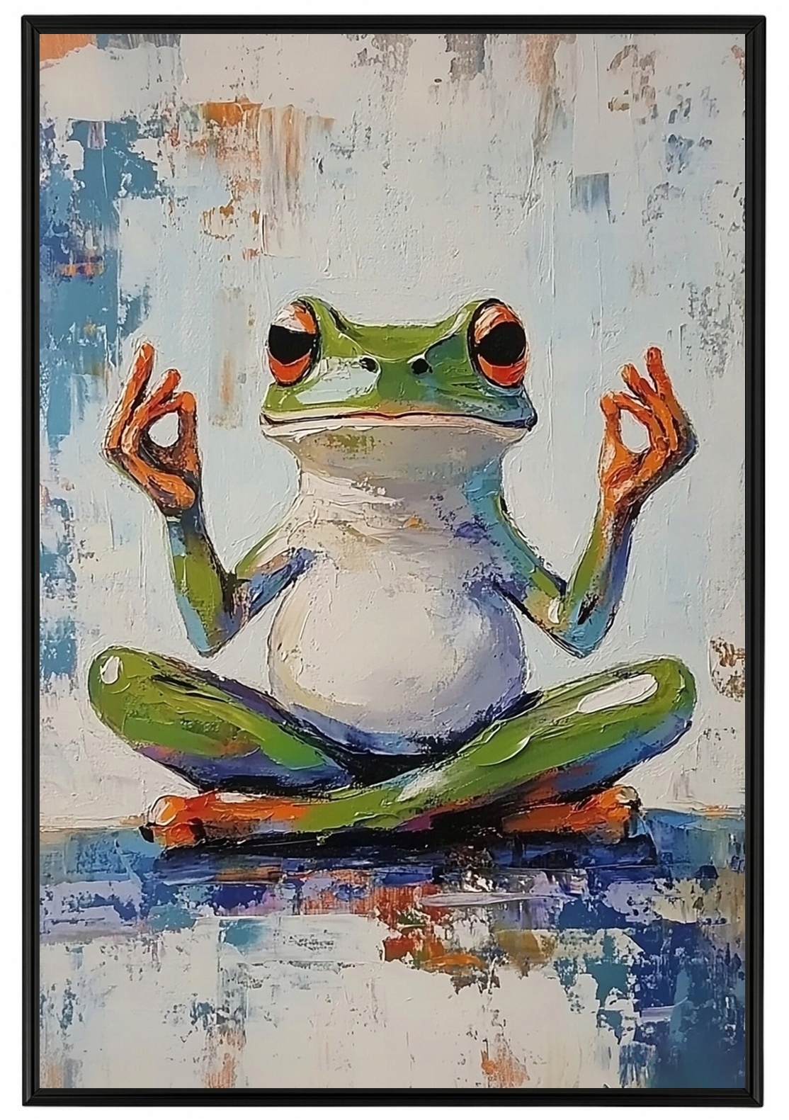 Plakát Rámeček Rámem S Portrétem Žáby, Meditace, Harmonie, Zenová Jóga 40x60
