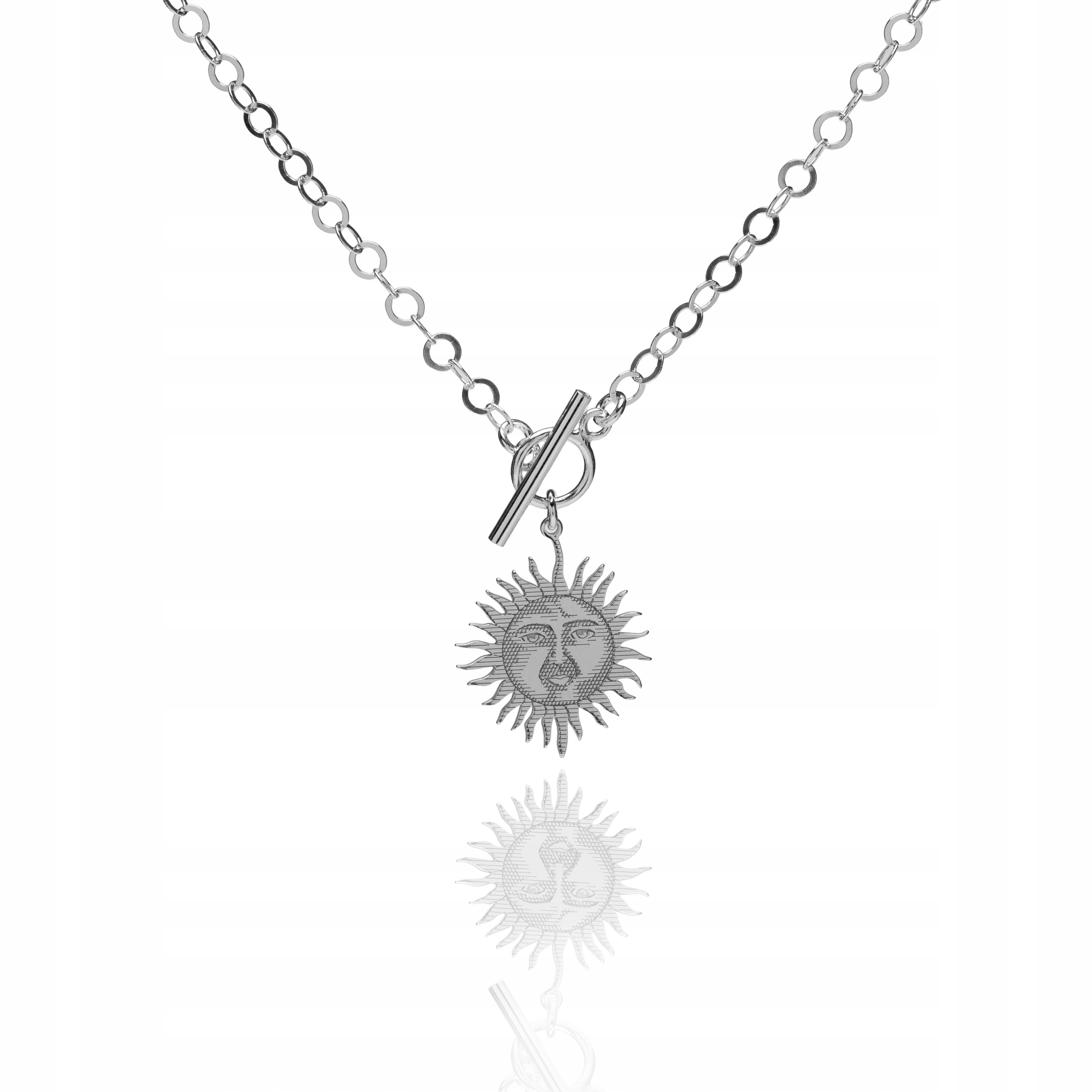 

Naszyjnik słońce boho srebrny rodowany